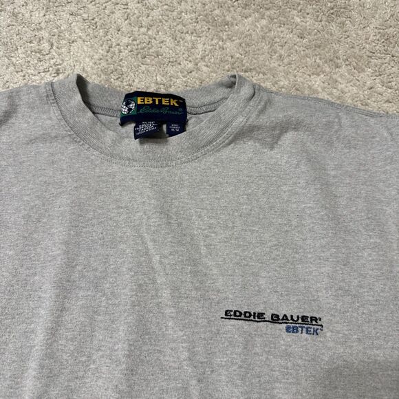 Vintage Eddie Bauer EBTEK Gray Grey Tank Top T Shirt Men's Size Medium - Picture 2 of 4